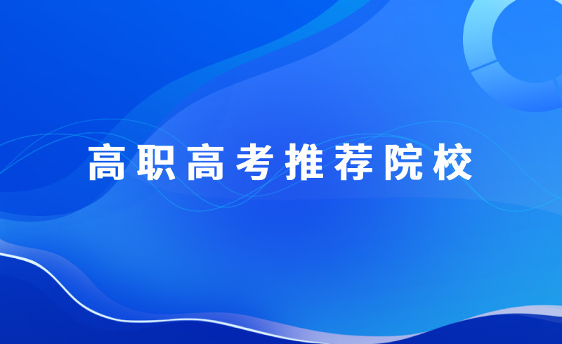 2024年高职高考推荐院校